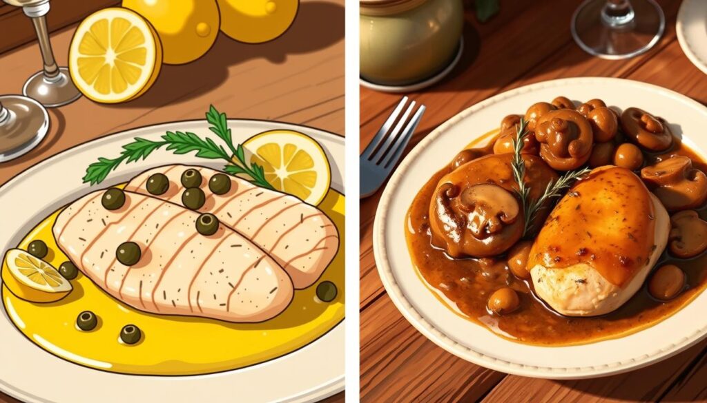 Chicken Piccata vs Chicken Marsala