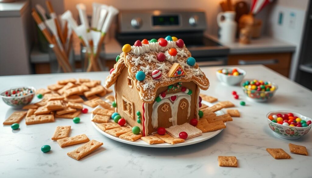gingerbread house assembly