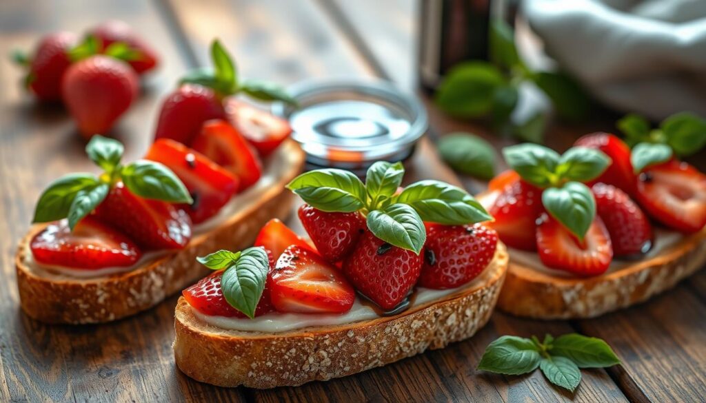 strawberry basil bruschetta