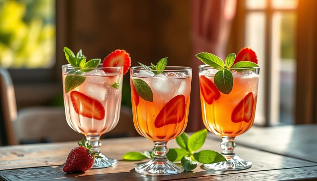 strawberry basil cocktails
