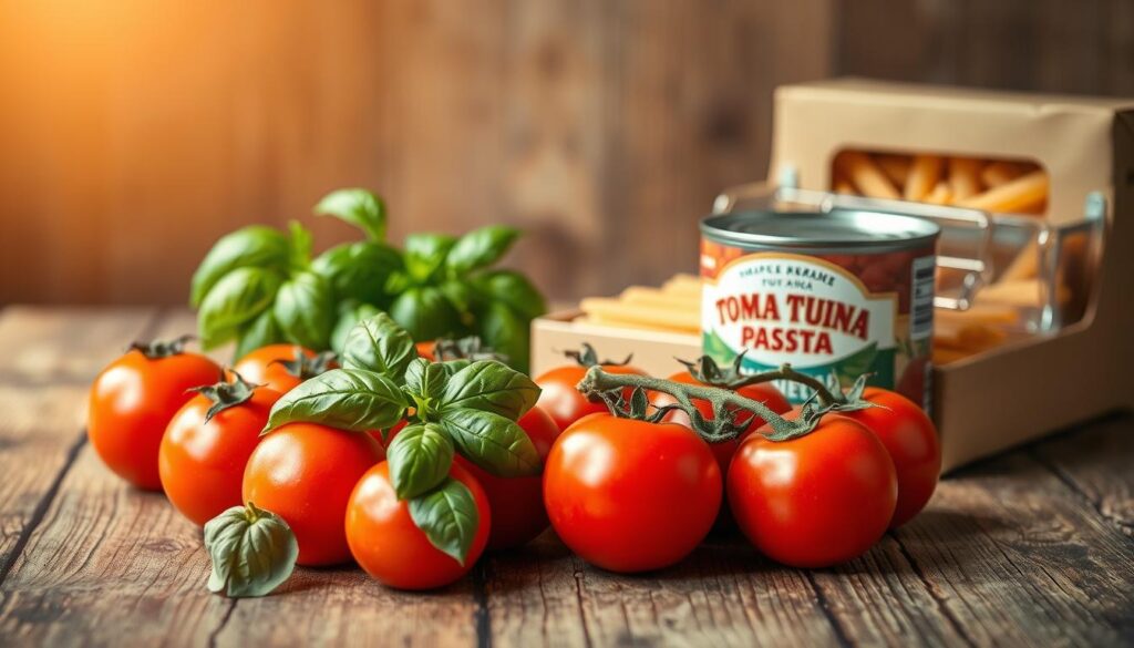 Tomato Tuna Pasta ingredients
